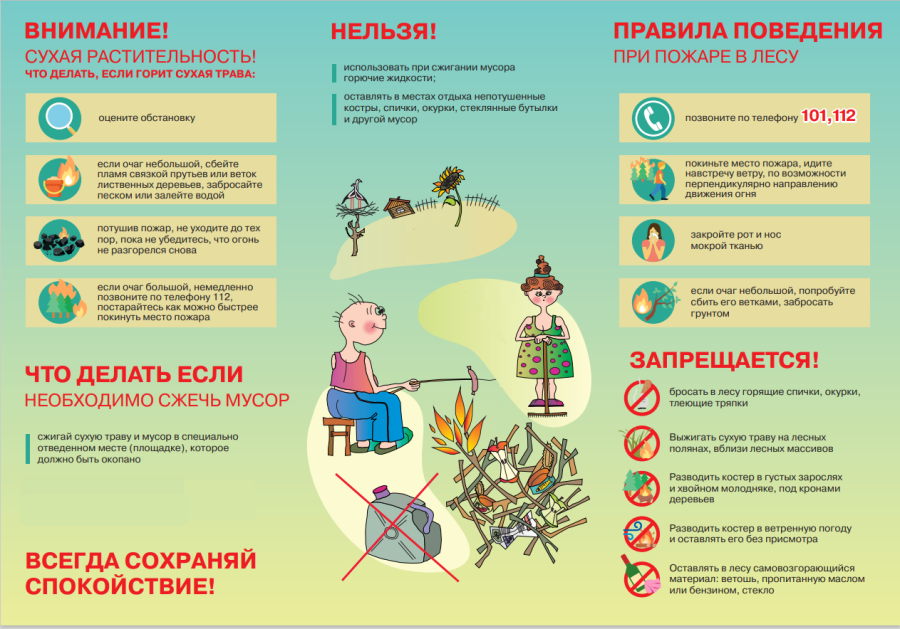 Внимание, сухая растительность!